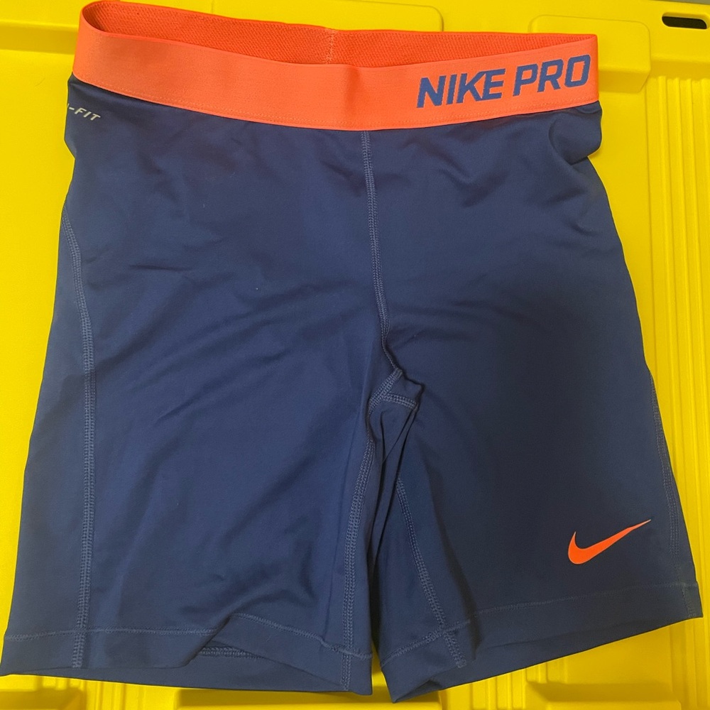 Nike Pro Blue and Pink Bike Shorts
